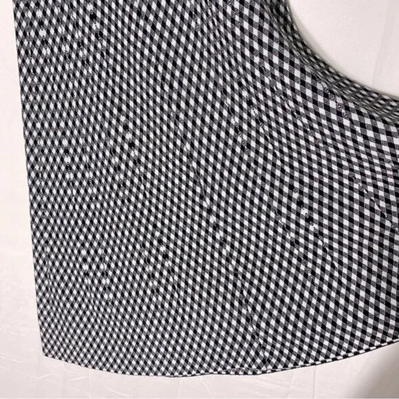 2extremz Black White Knit Midi Length A-Line Skirt L - Picture 9 of 12